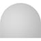 Ekena Millwork Round Top Surface Mount PVC Gable Vent: Non-Functional, w/ 3-1/2"W x 1"P Standard Frame, 28"W x 24"H GVPRT28X2401SN - alternate 3